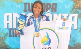Atleta teresinense, Lara Mourão, é destaque da IV Copa Amazônia Internacional de Natação 2026