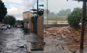 Chuva intensa dcausa estragos e alaga ruas em Piracuruca; não há feridos