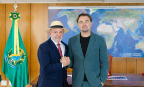 Leonardo DiCaprio se reúne com Lula e Janja no Palácio do Planalto; veja foto