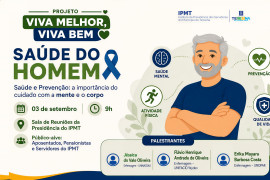 IPMT promove palestra sobre saúde do homem e prevenção nesta quinta-feira (3)