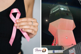 Aeroporto de Teresina adere à campanha Outubro Rosa com iluminação especial