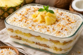 Pavê de abacaxi com coco: sobremesa saudável, saborosa e fácil de fazer