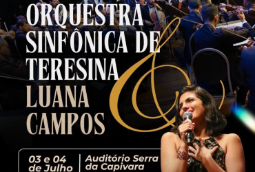Concerto da Orquestra Sinfônica de Teresina faz apresentação com a cantora Luana Campos