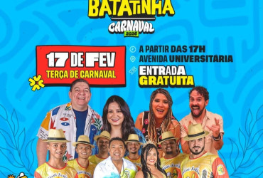 Bloco Batatinha acontece dia 17 de fevereiro na Avenida Universitária