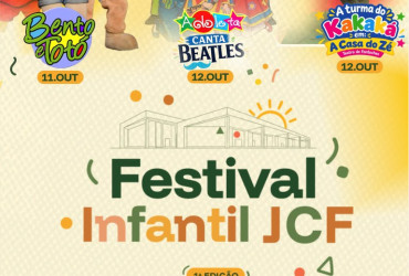 Festival Infantil JCF reunirá três espetáculos para celebrar o Dia das Crianças