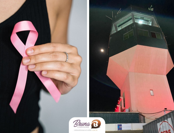 Aeroporto de Teresina adere à campanha Outubro Rosa com iluminação especial